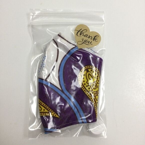 2/$15 - Purple & White African Wax Face Mask, Filti Filter - Picture 9 of 16